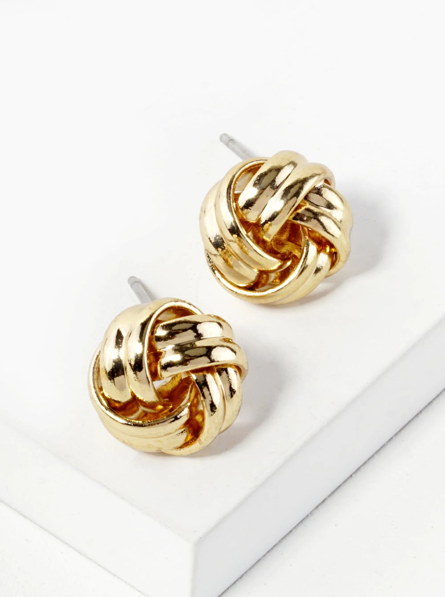 Metal 12mm Love Knot Stud Earrings