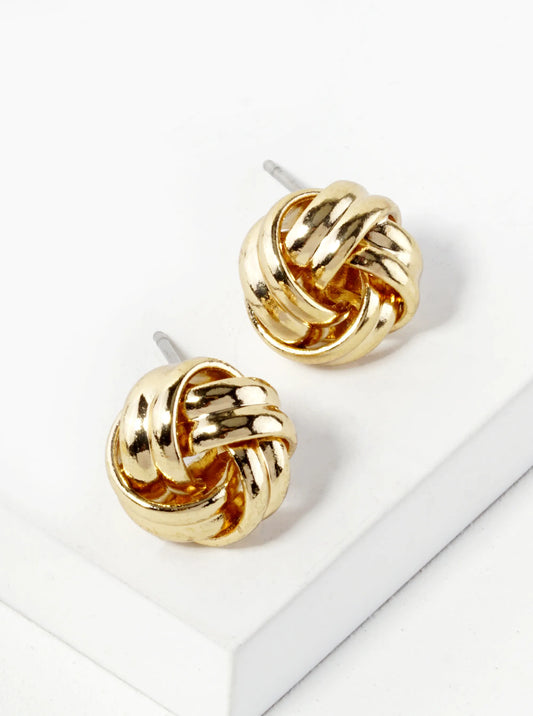 Metal 12mm Love Knot Stud Earrings