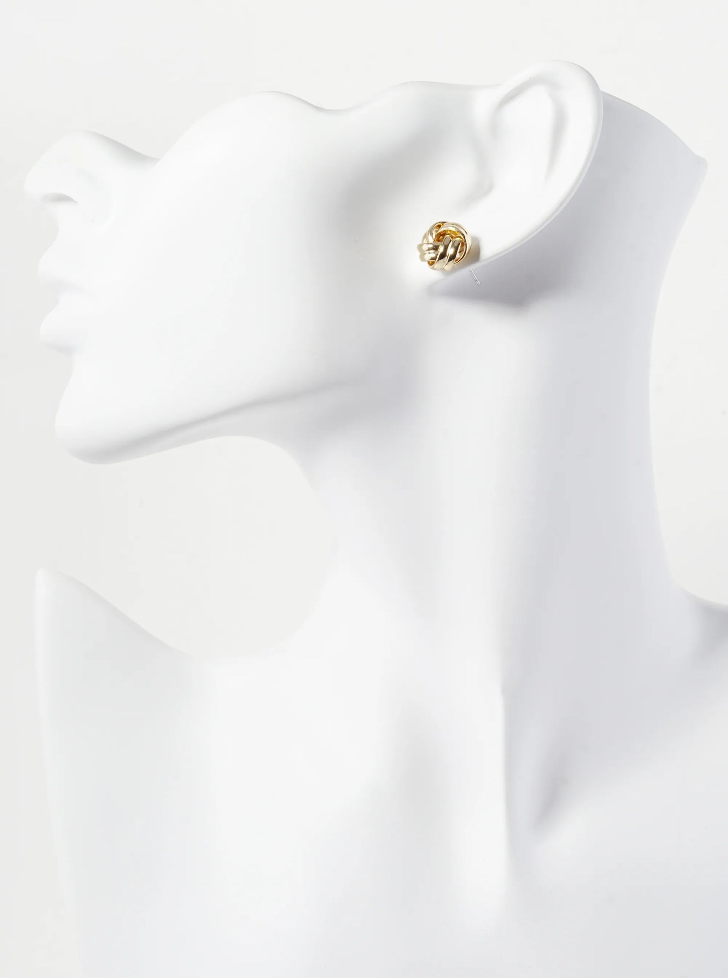 Metal 12mm Love Knot Stud Earrings