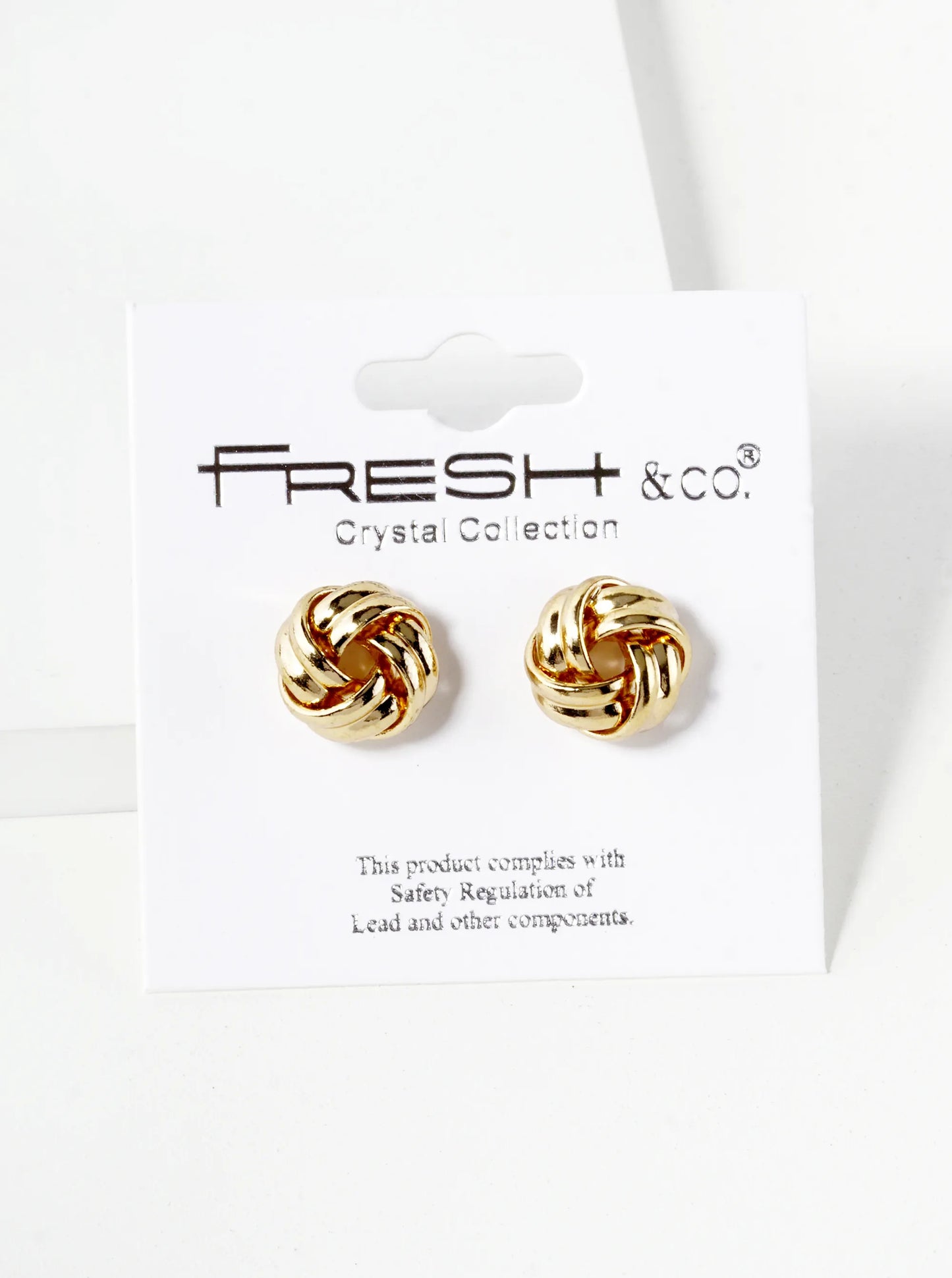 Metal 12mm Love Knot Stud Earrings