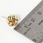 Metal 12mm Love Knot Stud Earrings