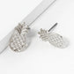 Metal 15mm Filigree Pineapple Tropical Stud Earrings