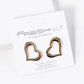 Metal 17mm Heart Stud Earrings