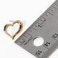 Metal 17mm Heart Stud Earrings