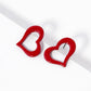 Metal 17mm Heart Stud Earrings
