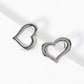 Metal 17mm Heart Stud Earrings