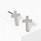 Metal 8mm Cross Stud Earrings