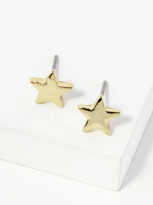 Metal 8mm Star Minimalist Stud Earrings