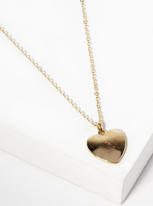 Metal Heart Pendant Necklace