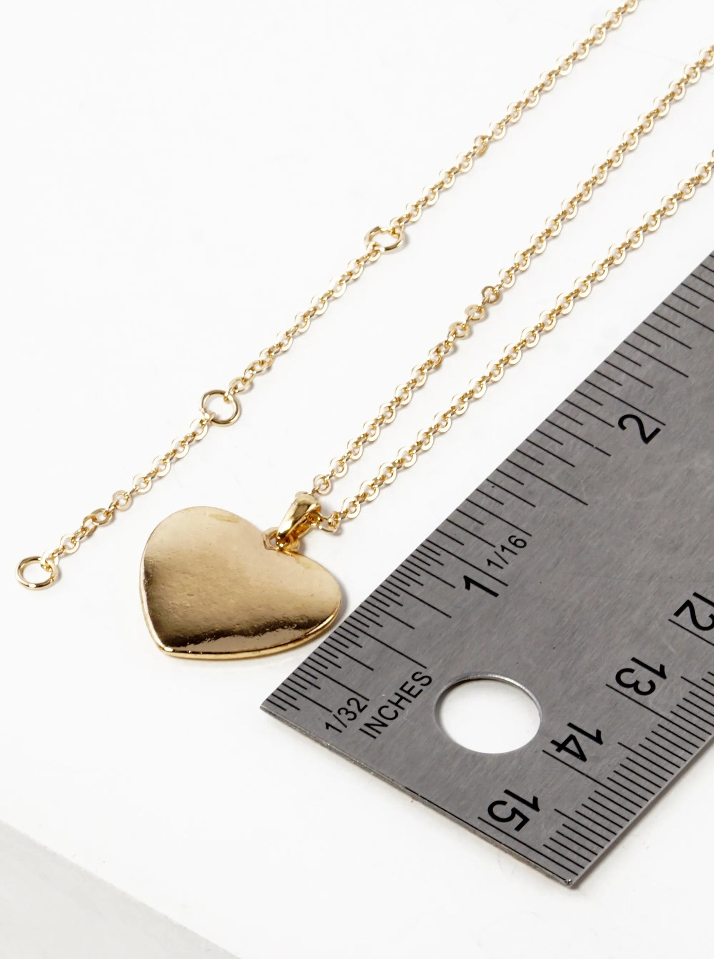 Metal Heart Pendant Necklace