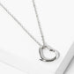 Metal Sideways 15mm Heart Pendant Necklace