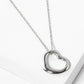 Metal Sideways 23mm Heart Pendant Necklace