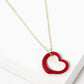 Metal Sideways 23mm Heart Pendant Necklace
