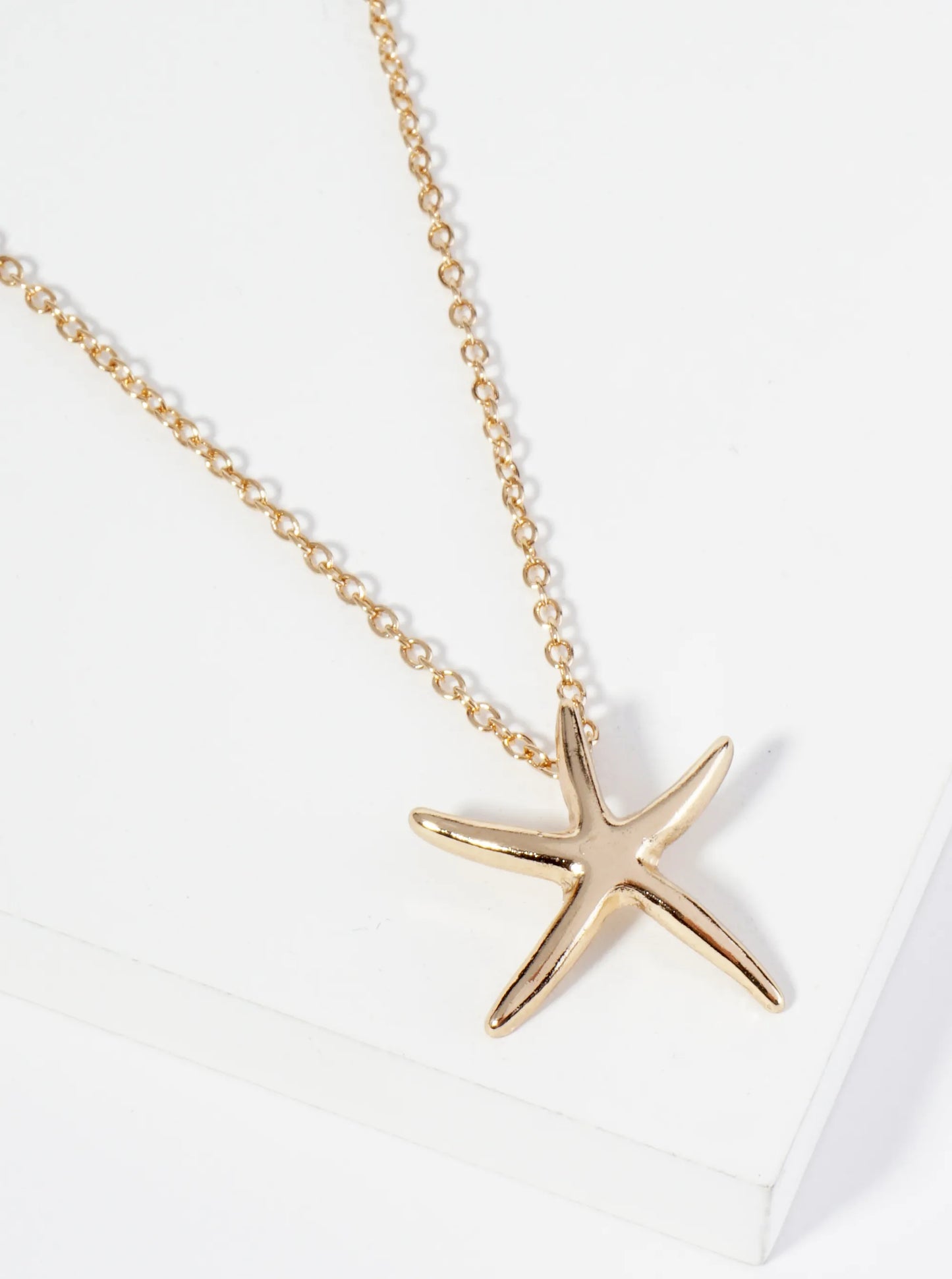 Metal Starfish Sea Star Pendant Necklace