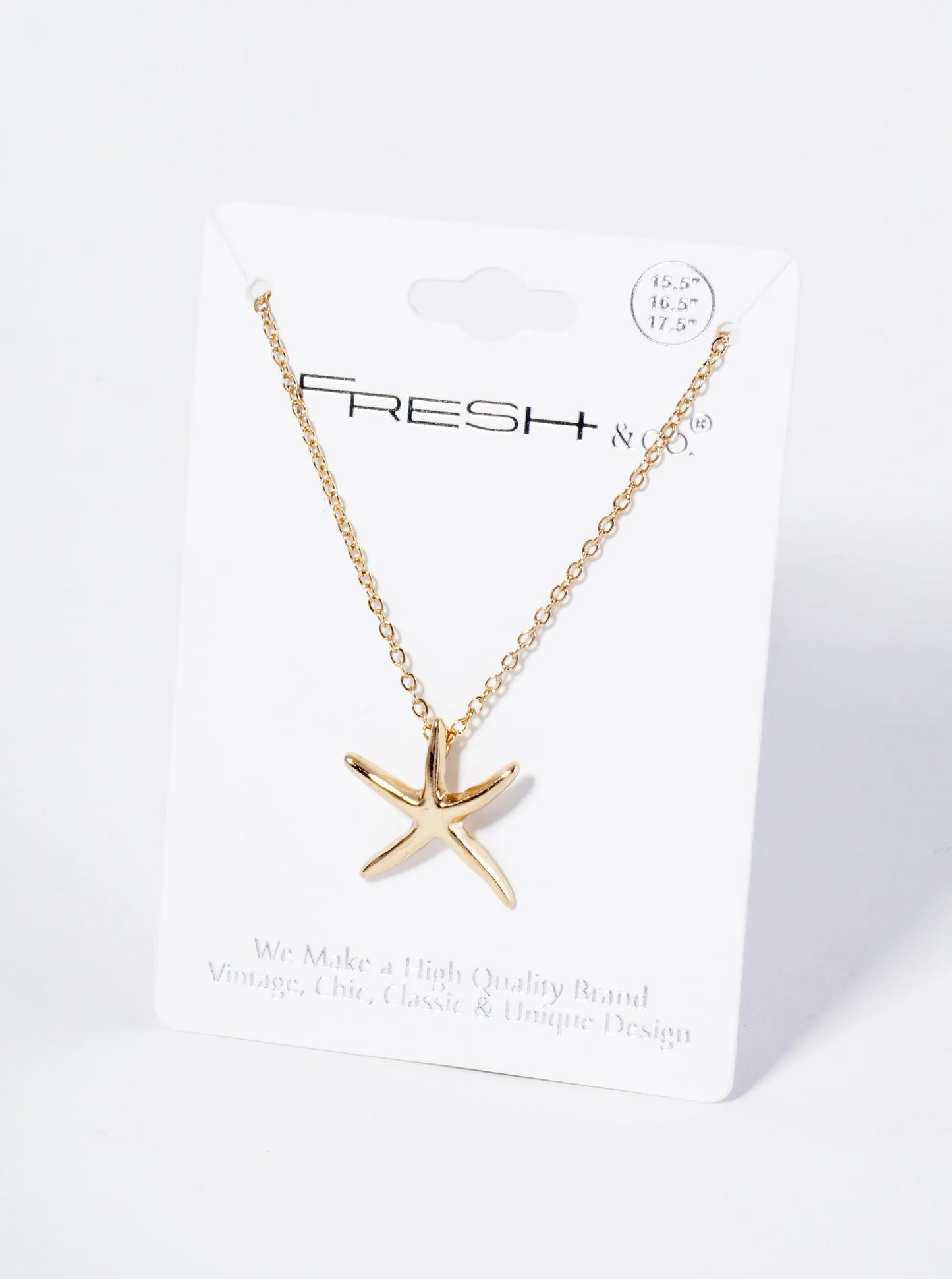 Metal Starfish Sea Star Pendant Necklace