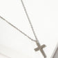 Metal Hollow Cross Pendant Necklace