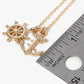 Metal Rudder And Anchor Pendant Nautical Necklace