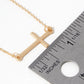 Metal Sideways Cross Pendant Necklace
