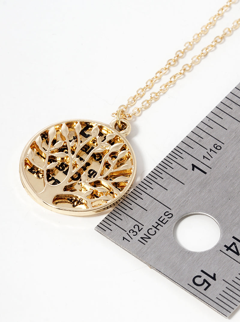 Metal Tree Of Life Pendant Necklace