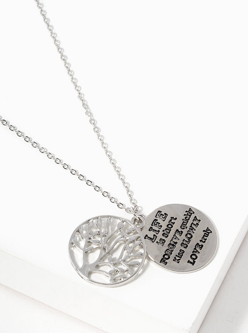 Metal Tree Of Life Pendant Necklace