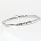 Mind Over Matter Engraved Inspirational Bangle Bracelet