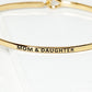 Mom And Daughter Engraved Inspirational Bangle Bracelet