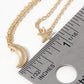 Moon And Star Pendant Layered Necklace