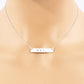 Mrs Engraved Horizontal Bar Pendant Necklace