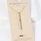 Mrs Engraved Vertical Bar Pendant Inspirational Necklace