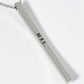 Mrs Engraved Vertical Bar Pendant Inspirational Necklace