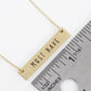 Must Have Engraved Horizontal Bar Pendant Necklace