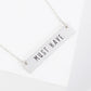 Must Have Engraved Horizontal Bar Pendant Necklace