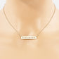 My Story Is Not Over Yet Engraved Horizontal Bar Pendant Necklace