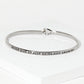 Never Give Up Keep Going Keep Growing Engraved Inspirational Bangle Bracelet