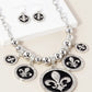 New Orleans Saints Fleur De Lis Rhinestone Necklace
