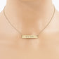 New York Engraved Horizontal Bar Pendant Necklace