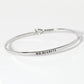 No Regrets Engraved Inspirational Bangle Bracelet