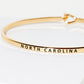 North Carolina Engraved Inspirational Bangle Bracelet