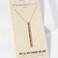 Not All Who Wander Are Lost Engraved Vertical Bar Pendant Inspirational Necklace