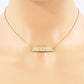 OMG Engraved Horizontal Bar Pendant Necklace