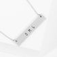 OMG Engraved Horizontal Bar Pendant Necklace