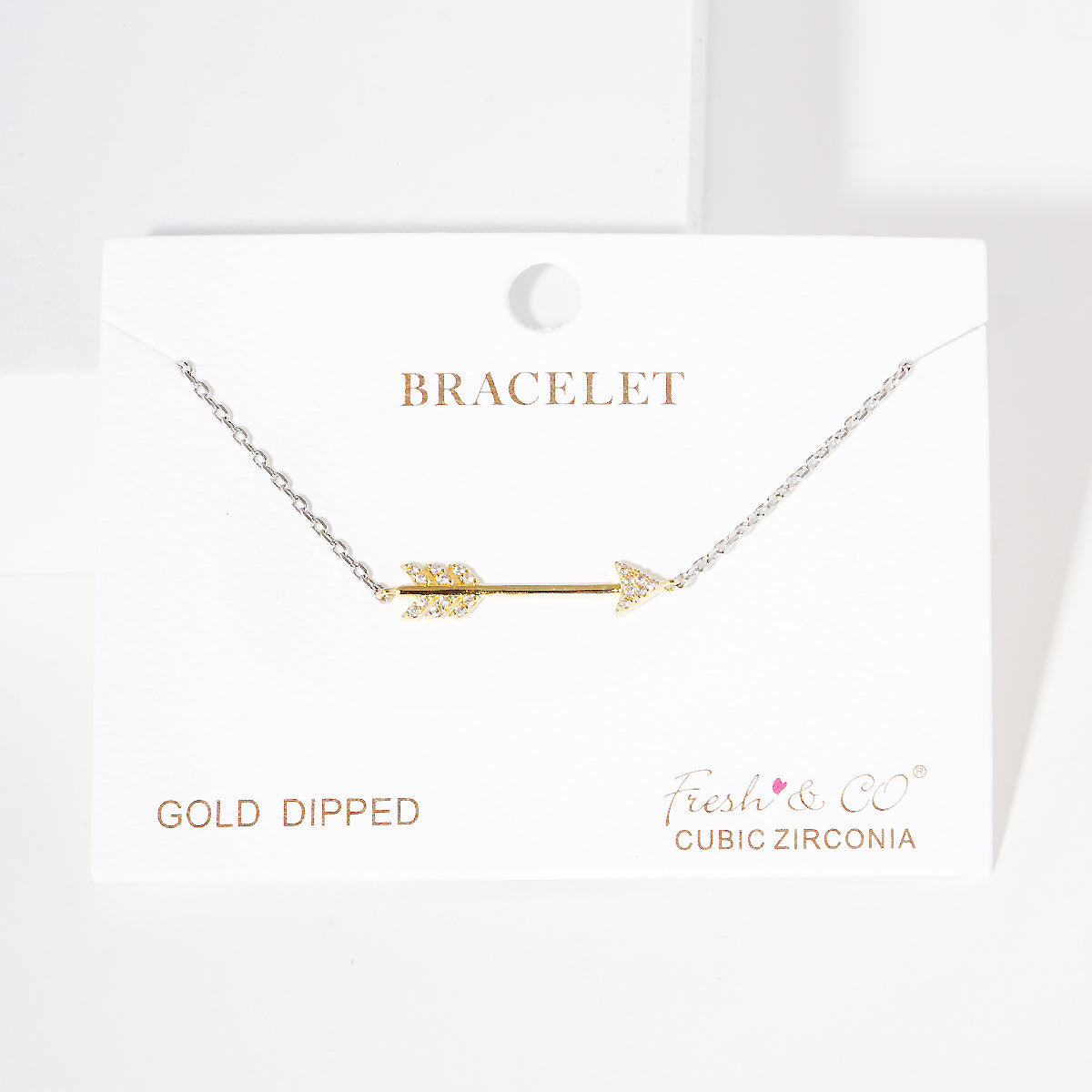 Pave Arrow Charm Bracelet — PB1987