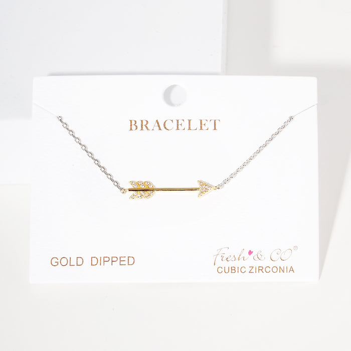 Pave Arrow Charm Bracelet — PB1987