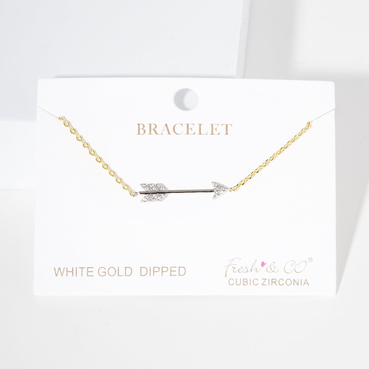 Pave Arrow Charm Bracelet — PB1987
