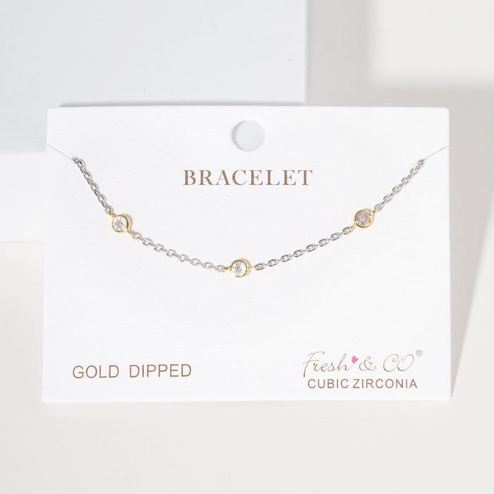 Solitaire Stone Station Bracelet — PB1993