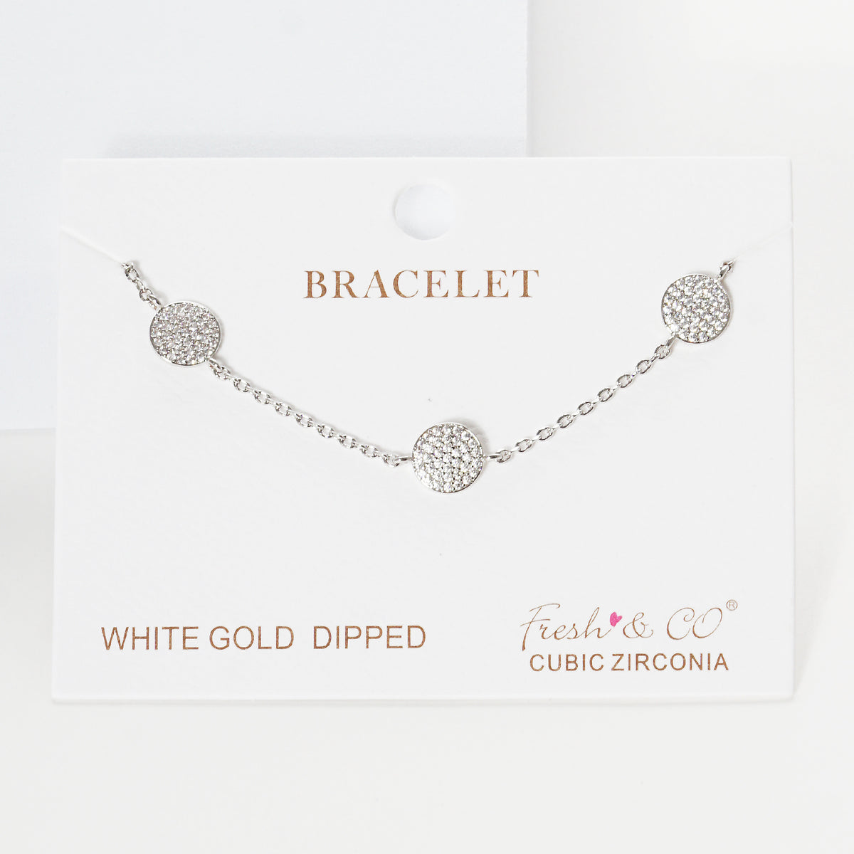 Pave Disc Station Bracelet — PB2246