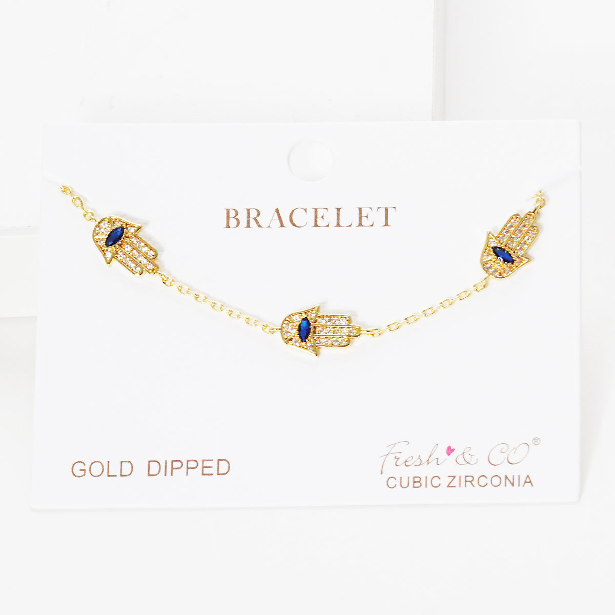 Hamsa Evil Eye Station Bracelet — PB2271