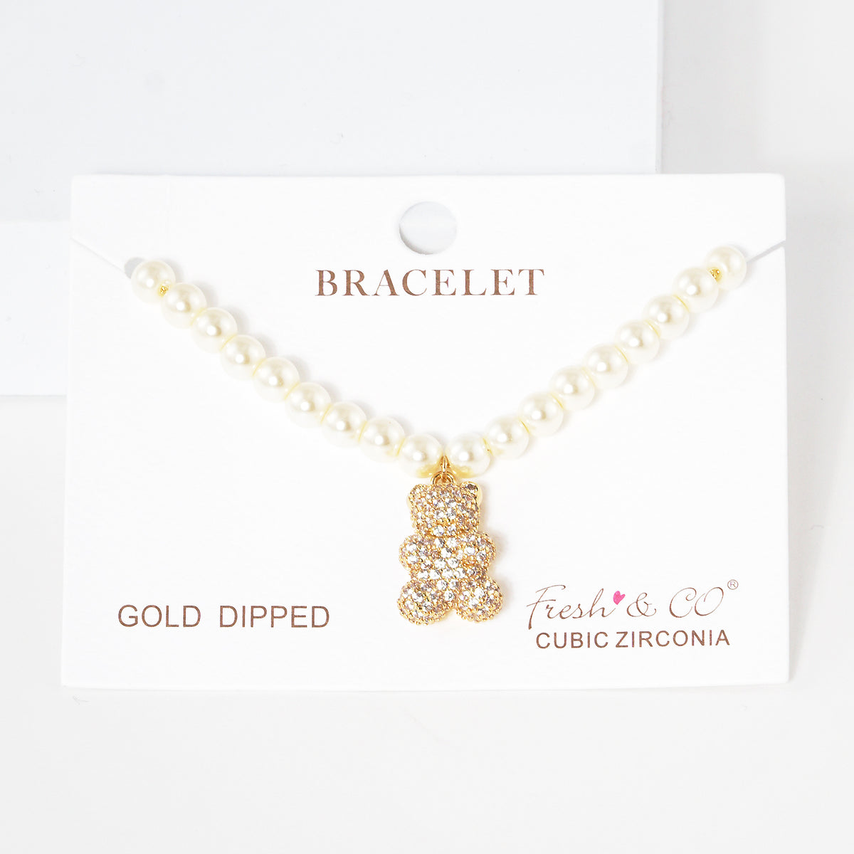 Pave Disc Beaded Bracelet — PB2305