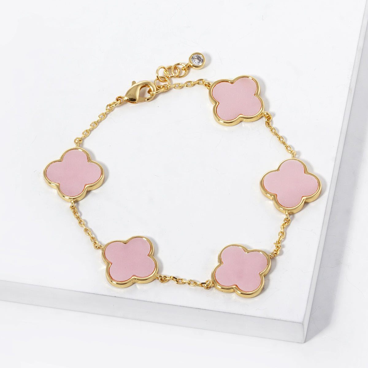 Enamel Clover Station Bracelet — PB2439