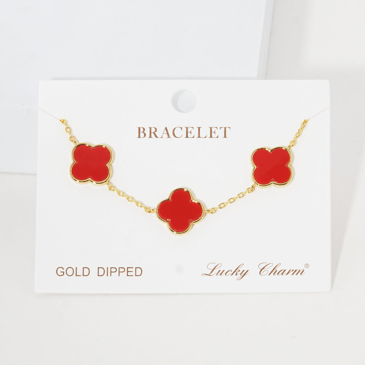Enamel Clover Station Bracelet — PB2439